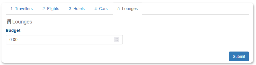 lounges tab on travel policy from corporatefigame.com